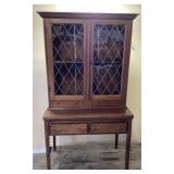 VINTAGE FEDERAL INLAID MAHOGANY FLIP DOWN DESK