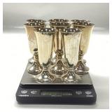 8 GORHAM STERLING SILVER CORDIAL CUPS