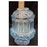 L.E. SMITH MOON & STARS BLUE FAIRY/COURTING LAMP