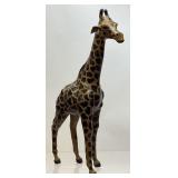 LEATHER WRAPPED GIRAFFE SCULPTURE, 24in H