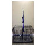 TWO DOOR 37x24x26 DOG KENNEL WITH DIVIDER AND A