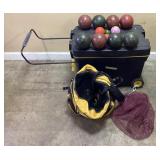 BOCCE BALL GAME WITH STANLEY STORAGE BOX