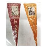 EARLY 1900s SILENT FILM MINI FELT PENNANTS,