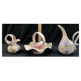 (3) 1955 HULL POTTERY BLOSSOM FLITE T1 HONEY JUG