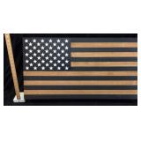 AMERICAN FLAG DECOR WALL HIDEAWAY w PEG BOARD