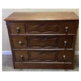 ANTIQUE VICTORIAN EASTLAKE CHEST OF DRAWERS, TIER