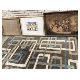 5x7 GEOMETRIC PATTERN INDOOR/OUTDOOR RUG WITH