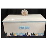 NATIVE AMERICAN CERAMIC BREAD BOX, 15in L