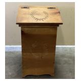 VTG. WOODEN ONION, POTATO, WASTE BIN