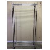 INDUSTRIAL CLOTHES RACK ON WHEELS