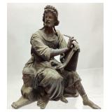 EARLY CAST SPELTER SCULPTURE, 10in H, INDEX