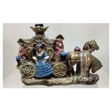 GARNIER LIQUEUR CARRIAGE COACH DECANTER, 13in W,