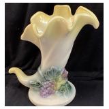 1957 HULL POTTERY FIESTA #49 CORNUCOPIA VASE,
