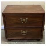 VTG. HENREDON MAHOGANY NIGHTSTAND, BRASS HARDWARE