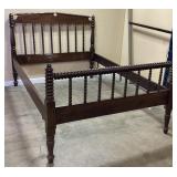 VTG. JENNY LIND STYLE SPINDLE BED, FULL SIZE