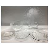 VTG. KIG 3 FOOTED PLATTER, ANCHOR HOCKING S