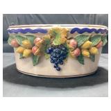 VINTAGE TERRACOTTA PLANTER OR JARDINIERE RAISED