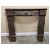 ANTIQUE CAST IRON FIREPLACE SURROUND