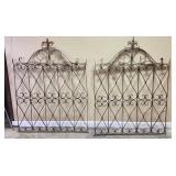 PAIR OF VTG. ORNATE WROUGHT IRON GATES