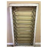 ANTIQUE LEADED GLASS TRANSOM WINDOW