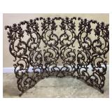 ANTIQUE CAST IRON FRENCH BAROQUE STYLE FIREPLACE