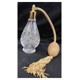 VINTAGE FRENCH CRYSTAL PERFUME ATOMIZER w MESH