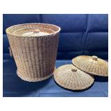 3 WICKER NESTING BASKETS