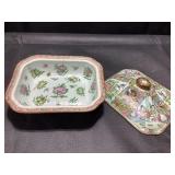 ANTIQUE ROSE MEDALLION COVERED DISH