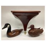 HANDCRAFTED CANADA GOOSE SIGNED, MAHOGANY CARVED