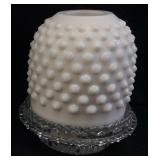 FENTON HOBNAIL MILK GLASS FAIRY LAMP