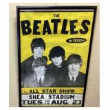 REPRODUCTION BEATLES POSTER 1966 SHEA STADIUM,