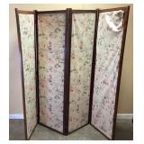 VTG. FOUR-PANEL FOLDING ROOM DIVIDER