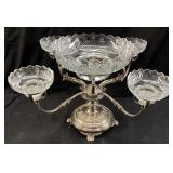 ANTIQUE SHEFFIELD W.B. & COMPANY 4 ARM EPERGNE