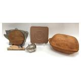 VTG. ROMERTOPF CLAY BAKER, LONGABERGER TRIVET,