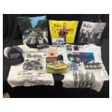 ASSORTED BEATLES MEMORABILIA, SHIRTS, BAGS, L