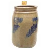 ANTIQUE AMERICAN SALT GLAZED STONEWARE 2gal
