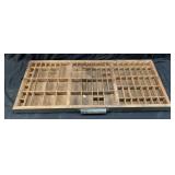 VTG. HAMILTON WOODEN PRINTERS TRAY LETTERPRESS