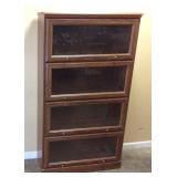 VINTAGE 4 SHELF BARRISTER STYLE BOOKCASE