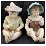 PAIR OF GERMAN BISQUE ï¿½PIANO BABIESï¿½ BOY & GIRL