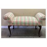 Chippendale style plaid window, bed bench