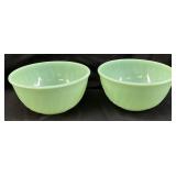 PAIR OF ANCHOR HOCKING FIRE KING JADEITE MIXING