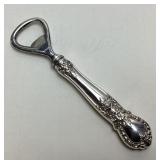 WEB STERLING SILVER HANDLE BOTTLE OPENER, 53.2g