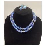 VINTAGE ELSA SCHIAPARELLI BLUE ICE LAVA ROCK