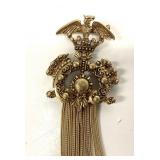 VINTAGE DESIGNER FLORENZA EAGLE CROWN MESH