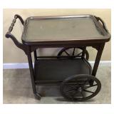 VINTAGE TEA OR BAR CARTON WHEELS WITH REMOVABLE