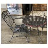 VTG. WROUGHT IRON PATIO BISTRO SET