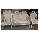 MCM WOODARD STYLE WROUGHT IRON PATIO SET, ROCKER,