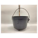 ANTIQUE THREE LEGGED CAST IRON POT