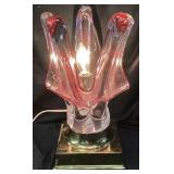 MID CENTURY JOSEF HOSPODKA ART GLASS STYLE LAMP