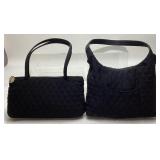 (2) VERA BRADLEY BLACK QUILTED BAGS, LIKE NEW